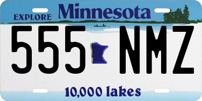 MN license plate 555NMZ