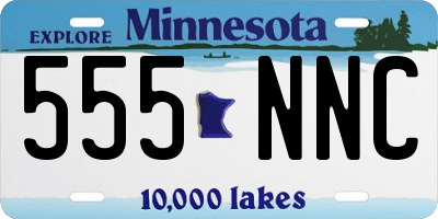 MN license plate 555NNC