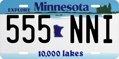 MN license plate 555NNI