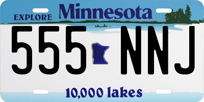 MN license plate 555NNJ