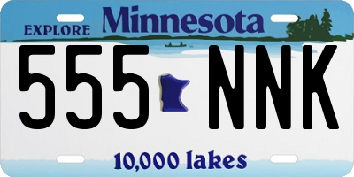 MN license plate 555NNK