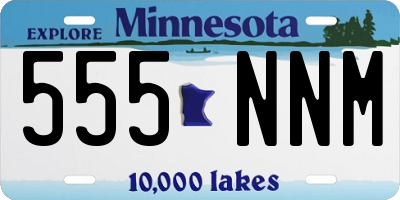 MN license plate 555NNM