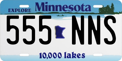 MN license plate 555NNS