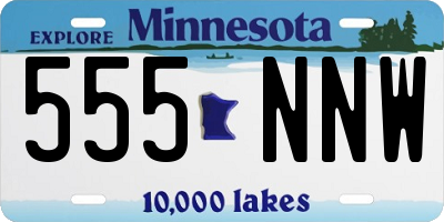 MN license plate 555NNW