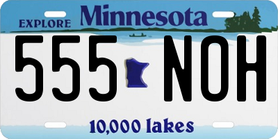 MN license plate 555NOH
