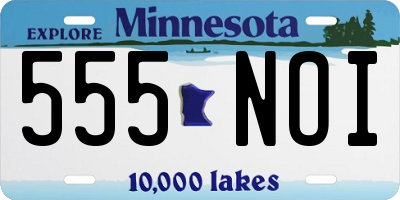 MN license plate 555NOI