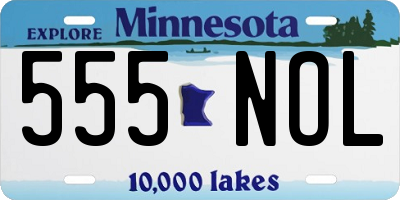 MN license plate 555NOL