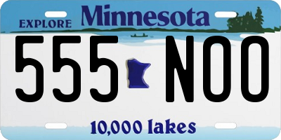 MN license plate 555NOO