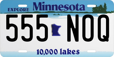 MN license plate 555NOQ