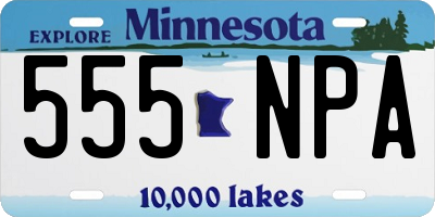 MN license plate 555NPA