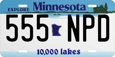 MN license plate 555NPD