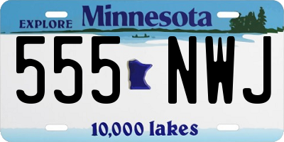 MN license plate 555NWJ