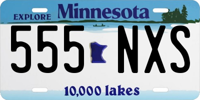 MN license plate 555NXS