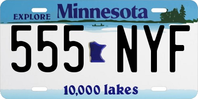 MN license plate 555NYF