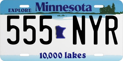 MN license plate 555NYR