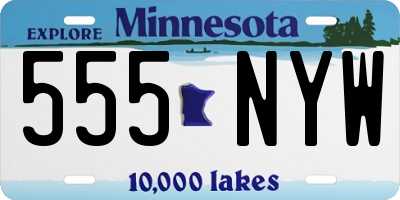 MN license plate 555NYW