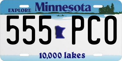 MN license plate 555PCO