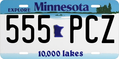 MN license plate 555PCZ