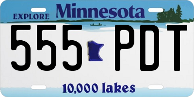 MN license plate 555PDT