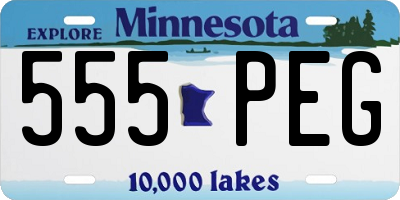 MN license plate 555PEG
