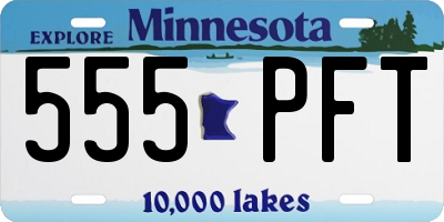 MN license plate 555PFT