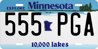 MN license plate 555PGA