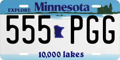 MN license plate 555PGG