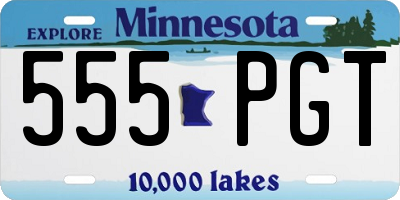 MN license plate 555PGT