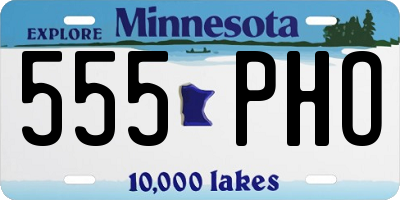 MN license plate 555PHO