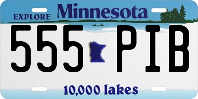 MN license plate 555PIB