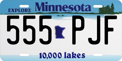 MN license plate 555PJF