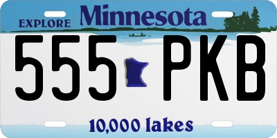 MN license plate 555PKB