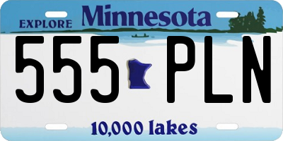 MN license plate 555PLN