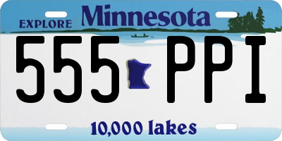 MN license plate 555PPI