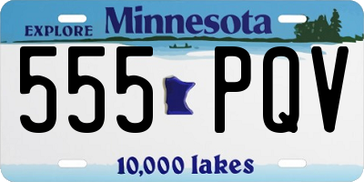 MN license plate 555PQV