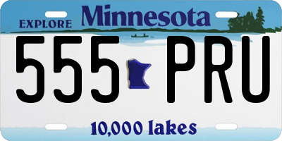 MN license plate 555PRU