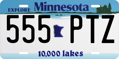 MN license plate 555PTZ