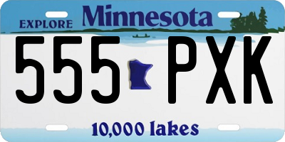 MN license plate 555PXK