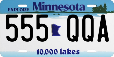 MN license plate 555QQA