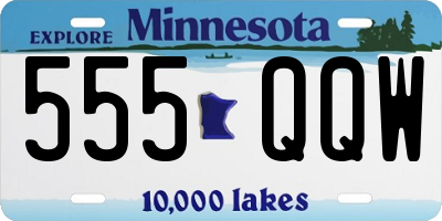 MN license plate 555QQW