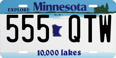 MN license plate 555QTW