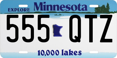 MN license plate 555QTZ