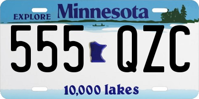 MN license plate 555QZC