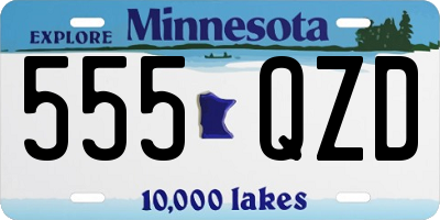 MN license plate 555QZD