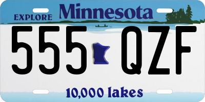 MN license plate 555QZF