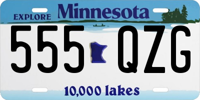 MN license plate 555QZG