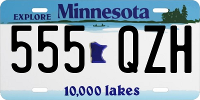 MN license plate 555QZH
