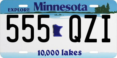 MN license plate 555QZI