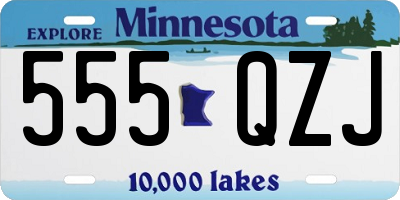 MN license plate 555QZJ