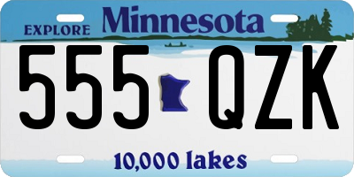 MN license plate 555QZK